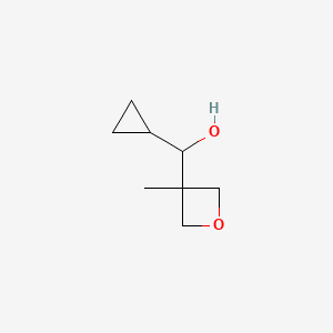 molecular formula C8H14O2 B13062129 Cyclopropyl(3-methyloxetan-3-yl)methanol 