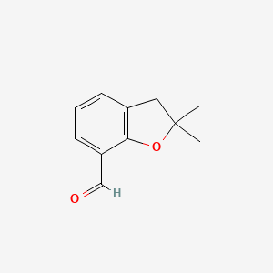 molecular formula C11H12O2 B1306214 2,2-Dimethyl-2,3-dihydro-1-benzofuran-7-carbaldehyde CAS No. 38002-88-9