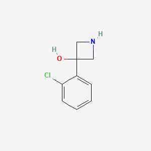 molecular formula C9H10ClNO B13062167 3-(2-Chlorophenyl)azetidin-3-ol 