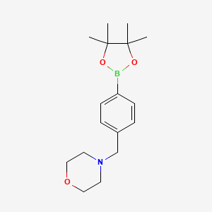 molecular formula C17H26BNO3 B1306219 4-(4-(4,4,5,5-四甲基-1,3,2-二氧杂硼环-2-基)苄基)吗啉 CAS No. 364794-79-6