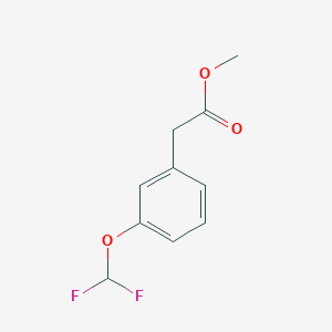 molecular formula C10H10F2O3 B13062191 Methyl 2-(3-(difluoromethoxy)phenyl)acetate 