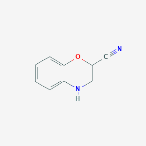molecular formula C9H8N2O B1306221 3,4-dihydro-2H-1,4-benzoxazine-2-carbonitrile CAS No. 86267-86-9