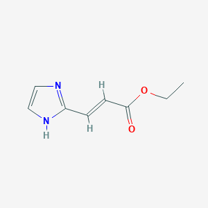 molecular formula C8H10N2O2 B13062230 Ethyl (2E)-3-(1H-imidazol-2-yl)prop-2-enoate 