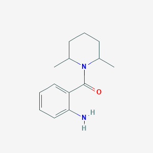 molecular formula C14H20N2O B1306224 2-[(2,6-Dimethyl-1-piperidinyl)carbonyl]aniline CAS No. 345990-94-5