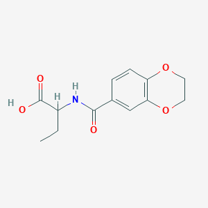molecular formula C13H15NO5 B1306229 2-[(2,3-Dihydro-benzo[1,4]dioxine-6-carbonyl)-amino]-butyric acid CAS No. 436855-75-3