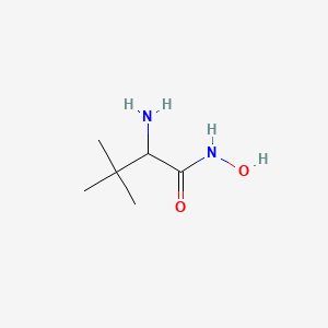 molecular formula C6H14N2O2 B13062304 2-amino-N-hydroxy-3,3-dimethylbutanamide 