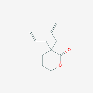 molecular formula C11H16O2 B13062311 3,3-Diallyltetrahydro-2H-pyran-2-one 