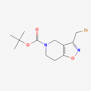 molecular formula C12H17BrN2O3 B13062347 tert-Butyl 3-(bromomethyl)-6,7-dihydroisoxazolo[4,5-c]pyridine-5(4H)-carboxylate 
