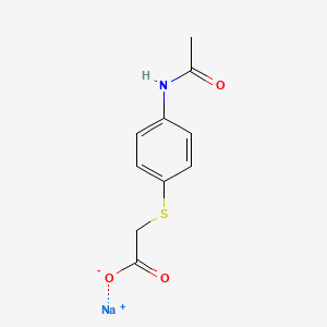 molecular formula C10H10NNaO3S B13062366 Sodium [[4-(acetylamino)phenyl]thio]acetate 