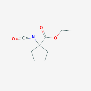 molecular formula C9H13NO3 B13062371 Ethyl 1-isocyanatocyclopentane-1-carboxylate 