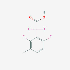 molecular formula C9H6F4O2 B13062434 2-(2,6-Difluoro-3-methylphenyl)-2,2-difluoroacetic acid 
