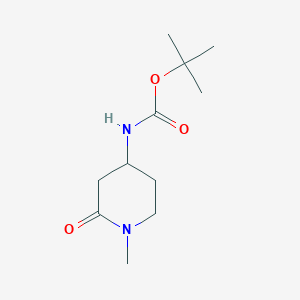 molecular formula C11H20N2O3 B13062564 tert-Butyl N-(1-methyl-2-oxopiperidin-4-yl)carbamate 