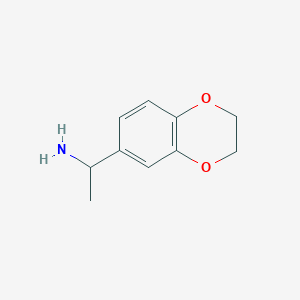 molecular formula C10H13NO2 B1306257 1-(2,3-Dihydro-1,4-benzodioxin-6-yl)ethanamine CAS No. 122416-41-5