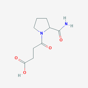 molecular formula C9H14N2O4 B1306259 4-(2-Carbamoyl-pyrrolidin-1-yl)-4-oxo-butyric acid CAS No. 436811-12-0
