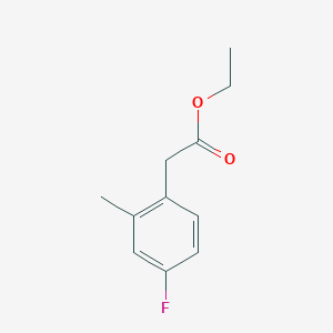 molecular formula C11H13FO2 B13062598 Ethyl 4-fluoro-2-methylphenylacetate 