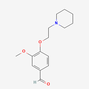 molecular formula C15H21NO3 B1306261 3-Methoxy-4-[2-(piperidin-1-yl)ethoxy]benzaldehyde CAS No. 46995-88-4