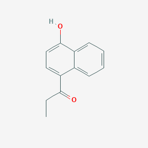 molecular formula C13H12O2 B13062632 1-(4-Hydroxynaphthalen-1-YL)propan-1-one 