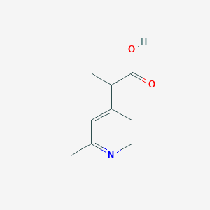 molecular formula C9H11NO2 B13062717 2-(2-Methylpyridin-4-yl)propanoic acid 