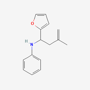 molecular formula C15H17NO B1306282 (1-呋喃-2-基-3-甲基-丁-3-烯基)-苯基-胺 CAS No. 354552-07-1