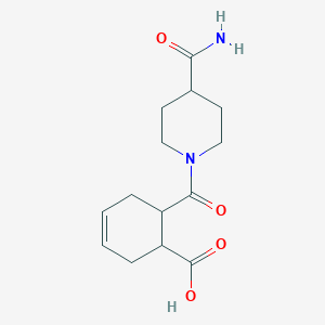 molecular formula C14H20N2O4 B1306285 6-(4-Carbamoyl-piperidine-1-carbonyl)-cyclohex-3-enecarboxylic acid CAS No. 625412-94-4
