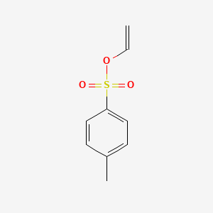molecular formula C9H10O3S B13062893 Benzenesulfonic acid, 4-methyl-, ethenyl ester 