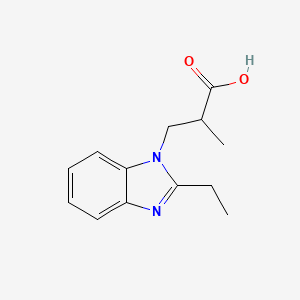 molecular formula C13H16N2O2 B1306298 3-(2-Ethyl-benzoimidazol-1-yl)-2-methyl-propionic acid CAS No. 435342-07-7