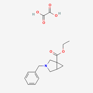 molecular formula C17H21NO6 B13063042 Ethyl3-benzyl-3-azabicyclo[3.1.0]hexane-1-carboxylateoxalate 
