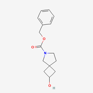 molecular formula C15H19NO3 B13063053 Benzyl 2-hydroxy-6-azaspiro[3.4]octane-6-carboxylate CAS No. 1823420-33-2