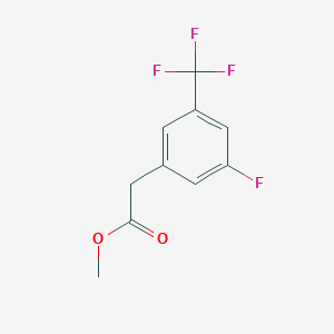 molecular formula C10H8F4O2 B13063060 Methyl 3-fluoro-5-trifluoromethyl-phenylacetate 