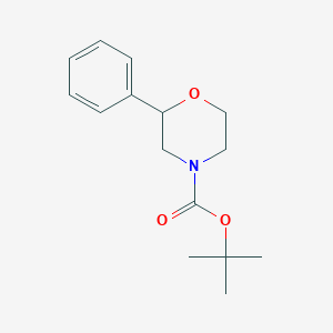molecular formula C15H21NO3 B13063096 tert-butyl 2-Phenylmorpholine-4-carboxylate 