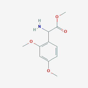 molecular formula C11H15NO4 B13063102 Methyl 2-amino-2-(2,4-dimethoxyphenyl)acetate 