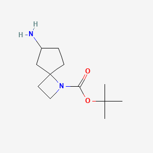 molecular formula C12H22N2O2 B13063108 tert-Butyl6-amino-1-azaspiro[3.4]octane-1-carboxylate 