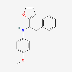 (1-Furan-2-yl-2-phenyl-ethyl)-(4-methoxy-phenyl)-amine
