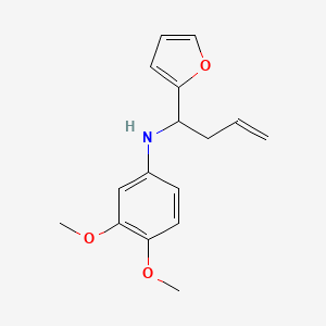 molecular formula C16H19NO3 B1306314 (3,4-Dimethoxy-phenyl)-(1-furan-2-yl-but-3-enyl)-amine 