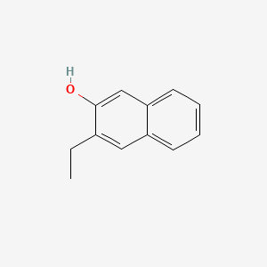 molecular formula C12H12O B13063144 2-Naphthol, 3-ethyl- CAS No. 17324-05-9