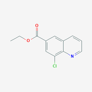 molecular formula C12H10ClNO2 B13063145 Ethyl 8-chloroquinoline-6-carboxylate CAS No. 916812-09-4
