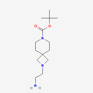 molecular formula C14H27N3O2 B13063211 Tert-butyl 2-(2-aminoethyl)-2,7-diazaspiro[3.5]nonane-7-carboxylate 