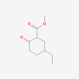 molecular formula C10H16O3 B13063344 Methyl 5-ethyl-2-oxocyclohexane-1-carboxylate 