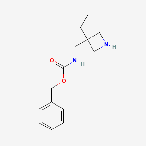 molecular formula C14H20N2O2 B13063352 benzyl N-[(3-ethylazetidin-3-yl)methyl]carbamate 