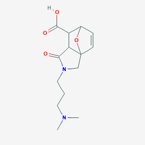 3-(3-Dimethylamino-propyl)-4-oxo-10-oxa-3-aza-tricyclo[5.2.1.0*1,5*]dec-8-ene-6-carboxylic acid