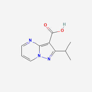 molecular formula C10H11N3O2 B13063397 2-(Propan-2-YL)pyrazolo[1,5-A]pyrimidine-3-carboxylic acid 