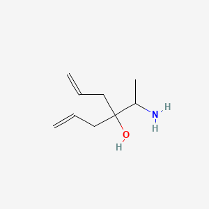 molecular formula C9H17NO B1306342 4-(1-氨基乙基)庚-1,6-二烯-4-醇 CAS No. 315248-78-3