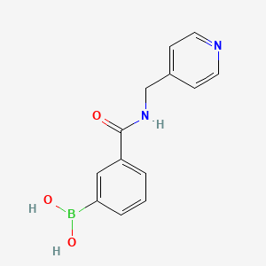 molecular formula C13H13BN2O3 B13063433 Boronic acid, b-[3-[[(4-pyridinylmethyl)amino]carbonyl]phenyl]- 