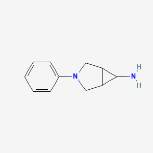 molecular formula C11H14N2 B13063478 3-Phenyl-3-azabicyclo[3.1.0]hexan-6-amine 