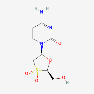 molecular formula C8H11N3O5S B13063548 Lamivudine Sulfone 