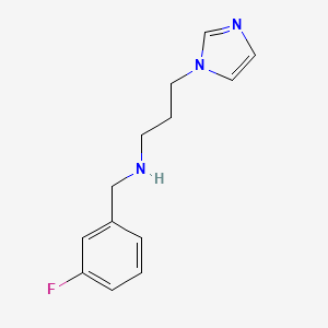 molecular formula C13H16FN3 B1306359 (3-Fluoro-benzyl)-(3-imidazol-1-yl-propyl)-amine CAS No. 279236-81-6