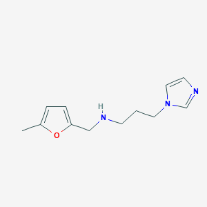 molecular formula C12H17N3O B1306363 (3-咪唑-1-基-丙基)-(5-甲基-呋喃-2-基-甲基)-胺 CAS No. 626209-43-6