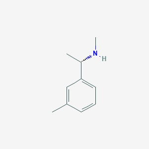 molecular formula C10H15N B13063668 (S)-N-Methyl-1-(m-tolyl)ethan-1-amine 
