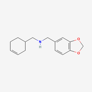 molecular formula C15H19NO2 B1306367 Benzo[1,3]dioxol-5-ylmethyl-cyclohex-3-enyl-methyl-amine CAS No. 510764-83-7