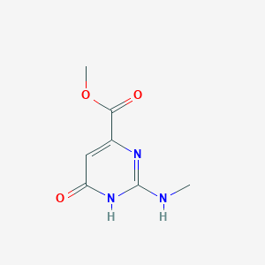 molecular formula C7H9N3O3 B13063691 Methyl 6-hydroxy-2-(methylamino)pyrimidine-4-carboxylate 